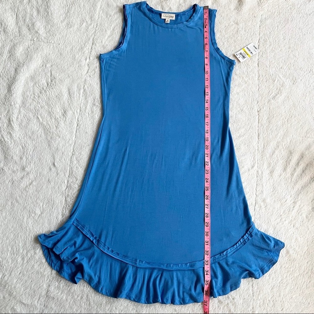 Maison Jules | Blue Ruffle Hem Sleeveless Dress *NWT* - Picture 11 of 12